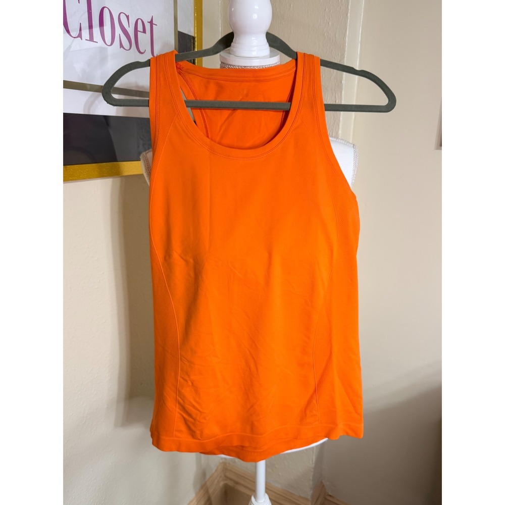 Sweaty Betty Athlete Seamless Workout Tank Top Orange XL SB6545 Racerback